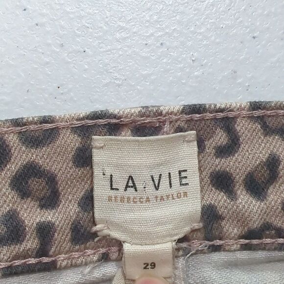 Rebecca Taylor La Vies Women Jeans 29 Tan Ocelot Ines Jean - Picture 5 of 10